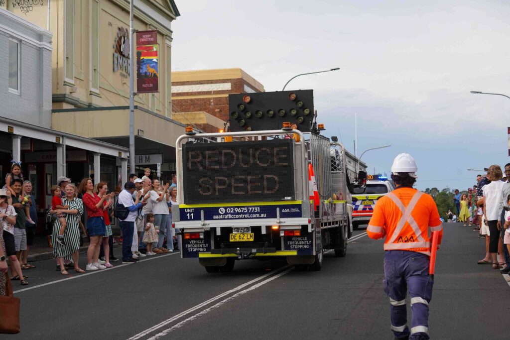 traffic management truck with sign led board